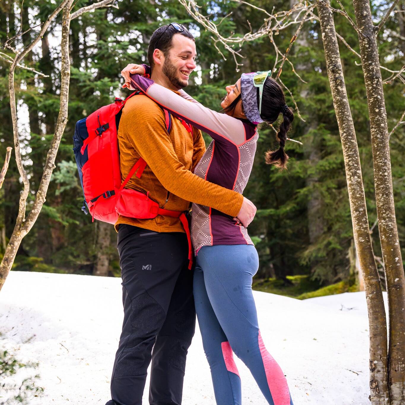 Photo de couple en hiver