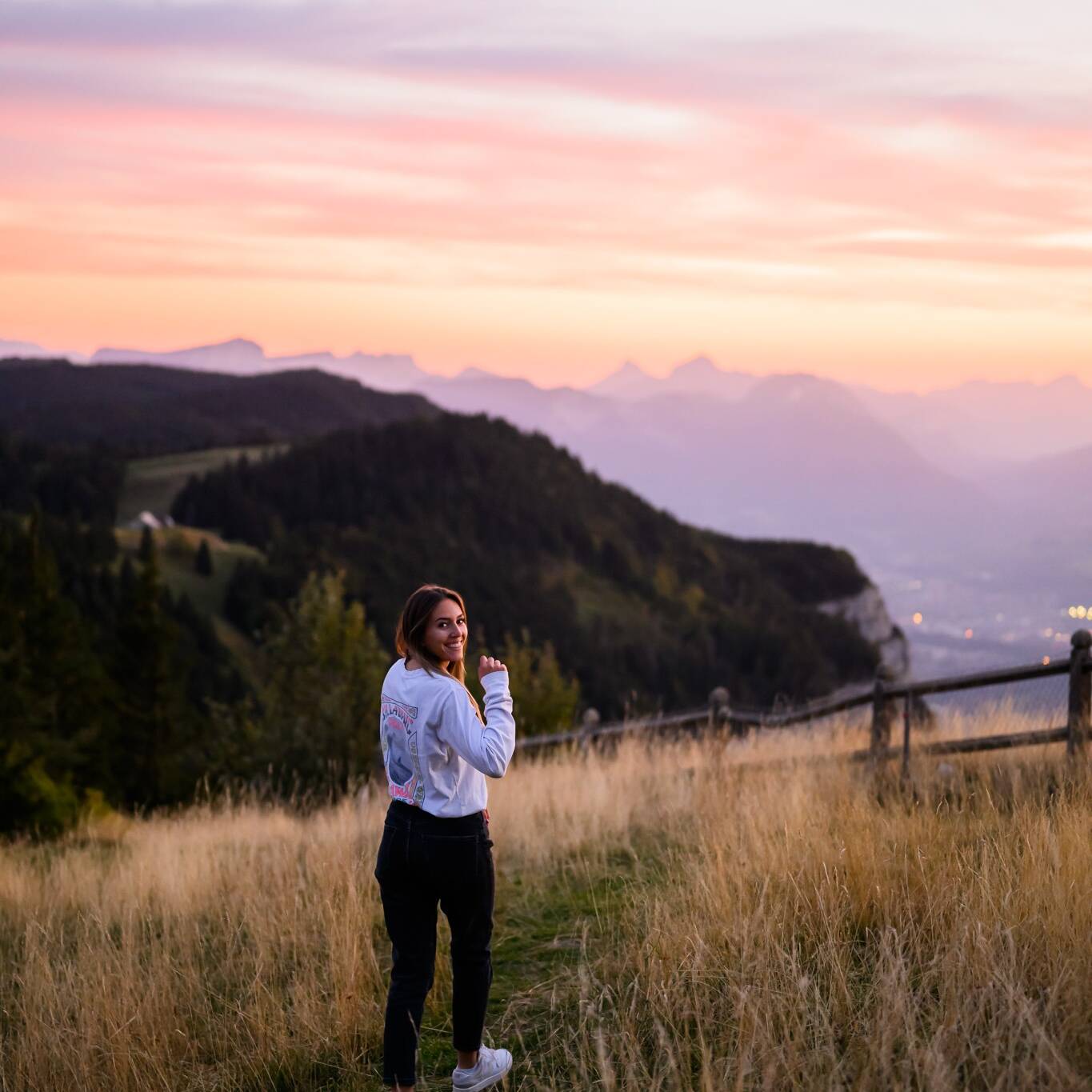 Portrait au coucher de soleil