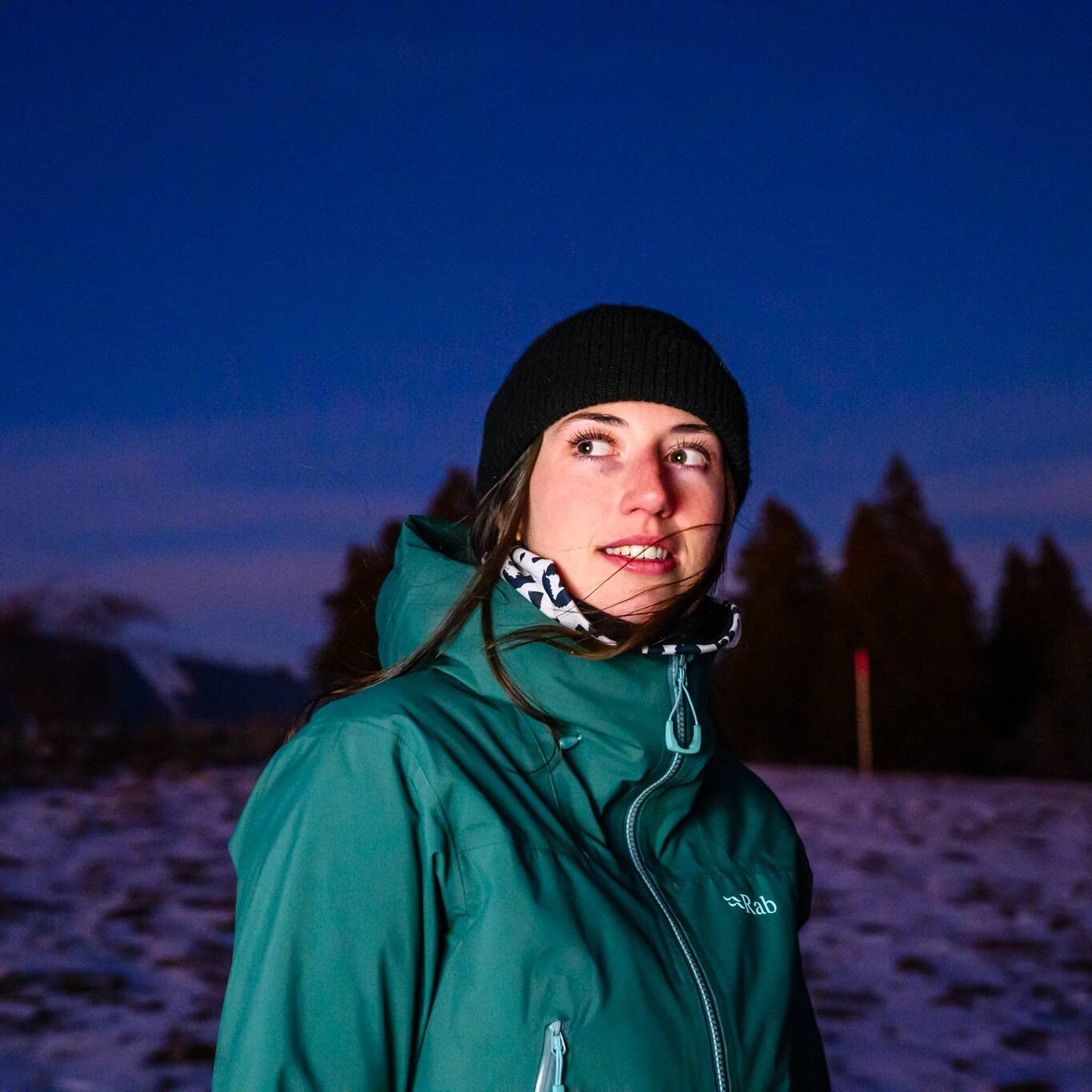 Photo de portrait en hiver avec un Profoto A10